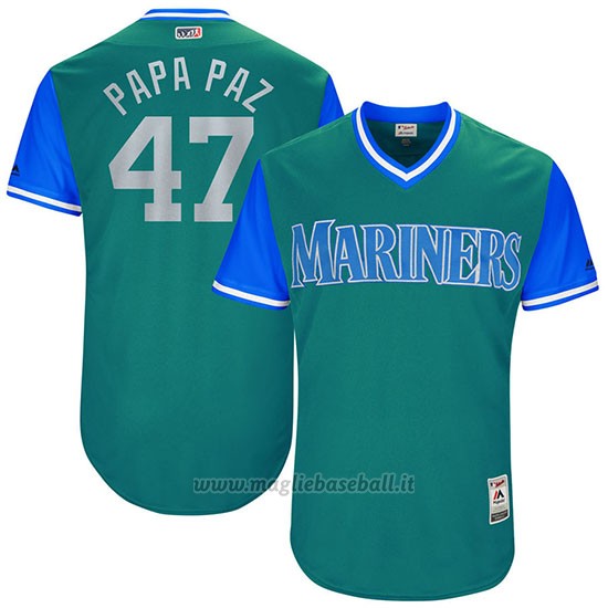 Maglia Baseball Uomo Seattle Mariners 2017 Little League World Series James Pazos Aqua